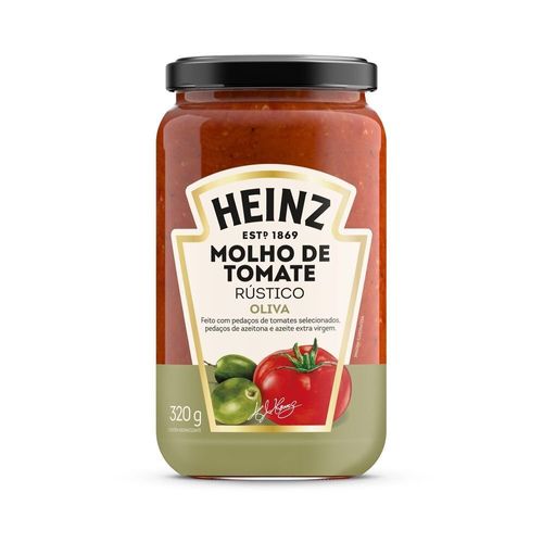 Molho de Tomate Heinz Rústico Oliva Vidro 320g