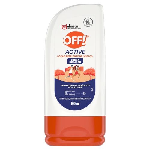 Repelente de Insetos Loção Off! Active Longa Duração Squeeze 100ml