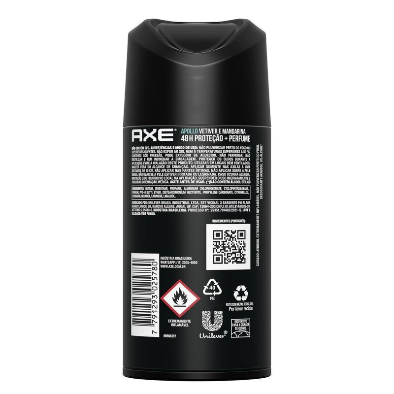 Antitranspirante-Aerossol-Apollo-Vetiver-e-Mandarina-48h-Axe-150ml-Spray