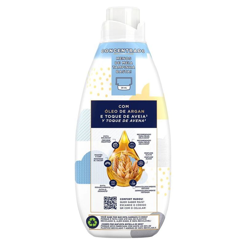 Amaciante-de-Roupa-Concentrado-com-Oleo-de-Argan-Puro-Cuidado-Comfort-Frasco-1l