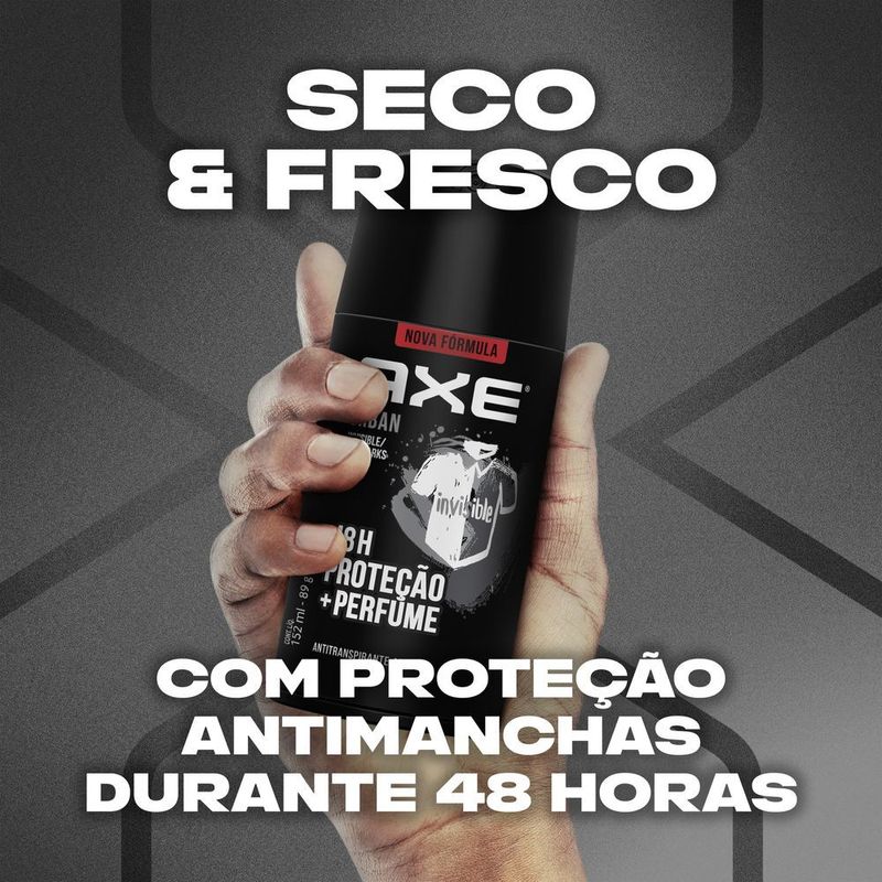 Antitranspirante-Aerossol-Invisible-Antimarks-Urban-48h-de-Protecao-Axe-152ml-Spray