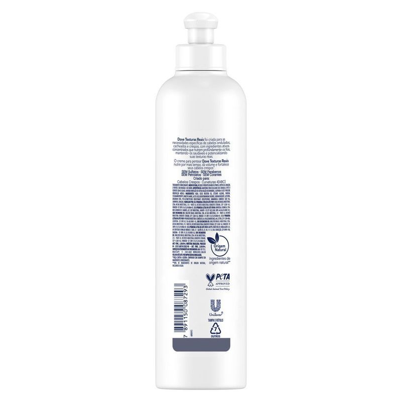 Creme-para-Pentear-com-Oleo-de-Coco-Dove-Liberdade-dos-Cabelos-Texturas-Reais-Crespos-Frasco-355ml