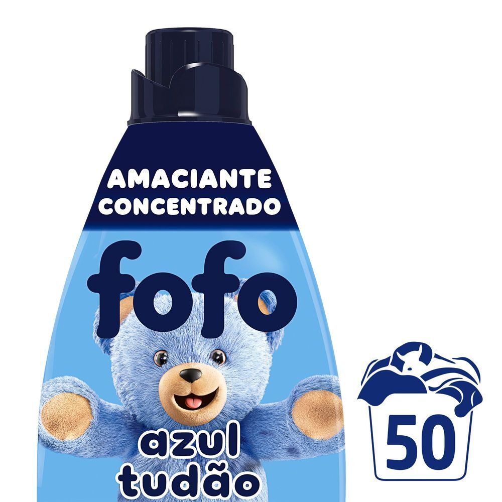 Amaciante de Roupa Fofo Concentrado Azul Tudão 1L