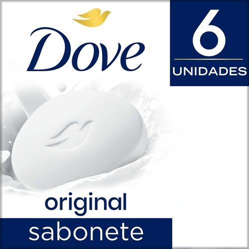 sabonete em barra original dove envoltório 6 unidades de 90g cada leve mais pague menos