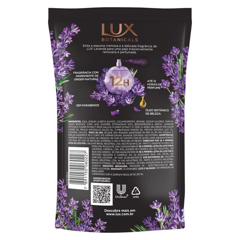 Sabonete-Liquido-Lavanda-Lux-Botanicals-Sache-200ml-Refil-Economico