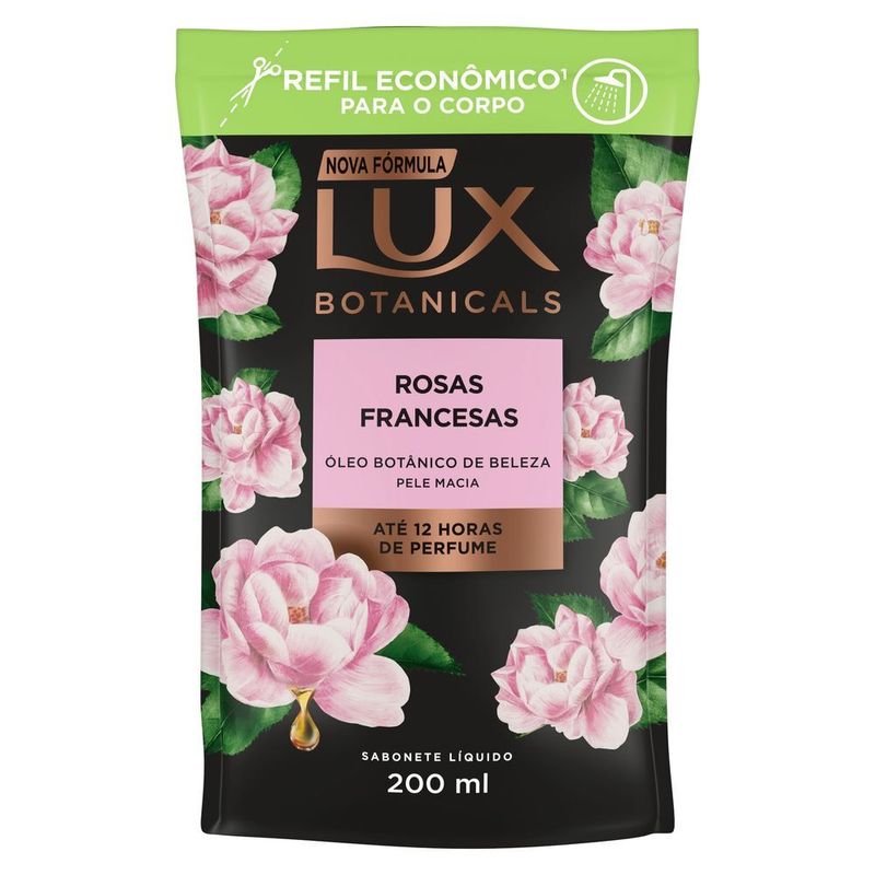 Sabonete-Liquido-Rosas-Francesas-Lux-Botanicals-Sache-200ml-Refil