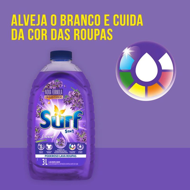 Lava-Roupas-Liquido-Lavanda-Oleos-Essenciais-5-em-1-Surf-Frasco-3l