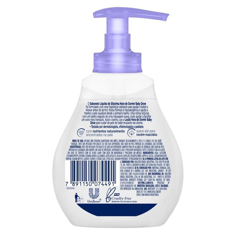 Sabonete-Liquido-de-Glicerina-Hidratacao-Relaxante-Dove-Baby-Hora-de-Dormir-Frasco-200ml-Pump