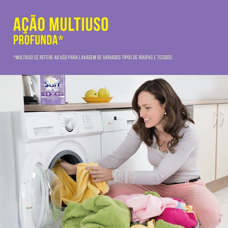 Lava-Roupas-Liquido-Lavanda-Oleos-Essenciais-5-em-1-Surf-Sache-900ml-Refil