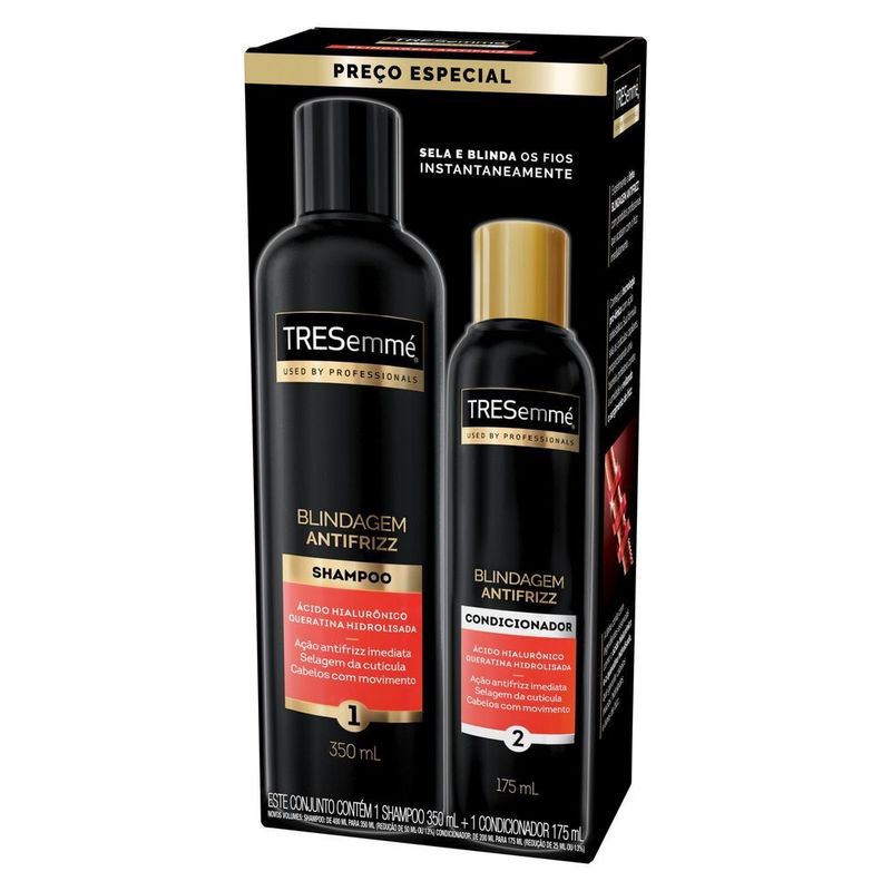 Kit-Shampoo-350ml---Condicionador-175ml-Acido-Hialuronico-e-Queratina-Hidrolisada-Tresemme-Blindagem-Antifrizz-Preco-Especial