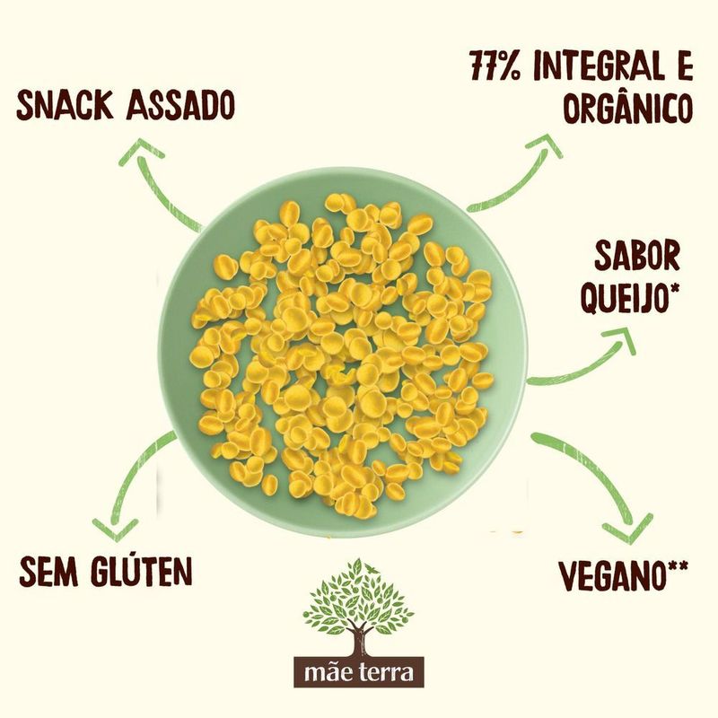 Salgadinho-de-Milho-e-Arroz-76--Integral-Organico-Queijo-Parmesao-Mae-Terra-Zooreta-Pacote-45g