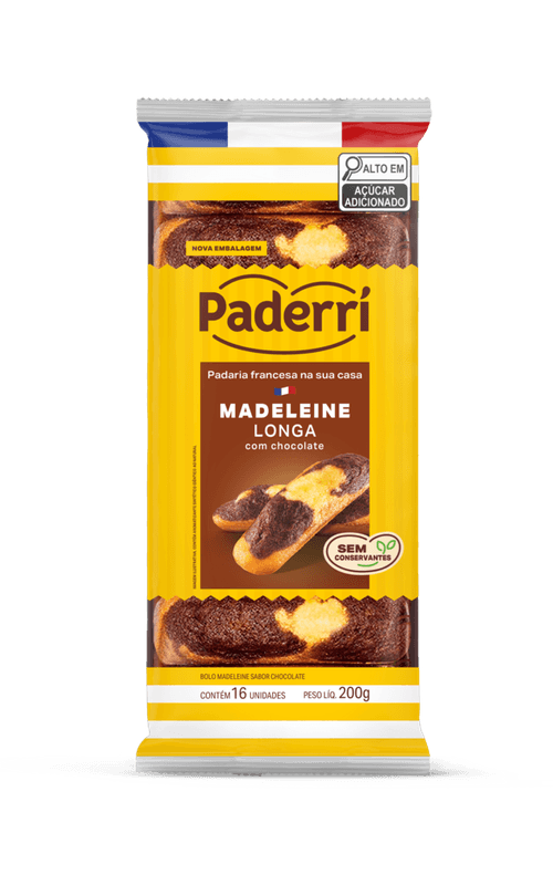 Bolinho Mandeleine Paderri Chocolate 200g