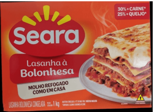 LASANHA SEARA A BOLONHESA CONGELADA 1KG