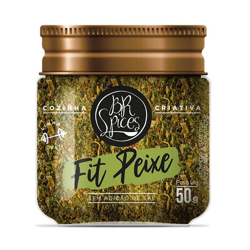 Tempero-a-Base-de-Especiarias-Desidratadas-para-Peixes-Zero-Sodio-sem-Adicao-de-Sal-BR-Spices-Fit-Pote-50g
