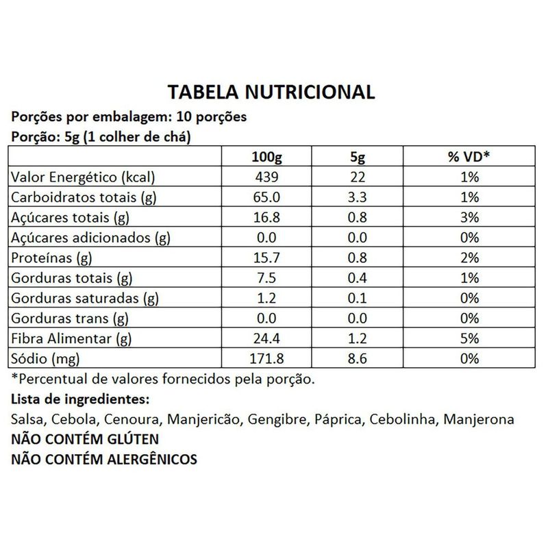 Tempero-a-Base-de-Especiarias-Desidratadas-para-Peixes-Zero-Sodio-sem-Adicao-de-Sal-BR-Spices-Fit-Pote-50g