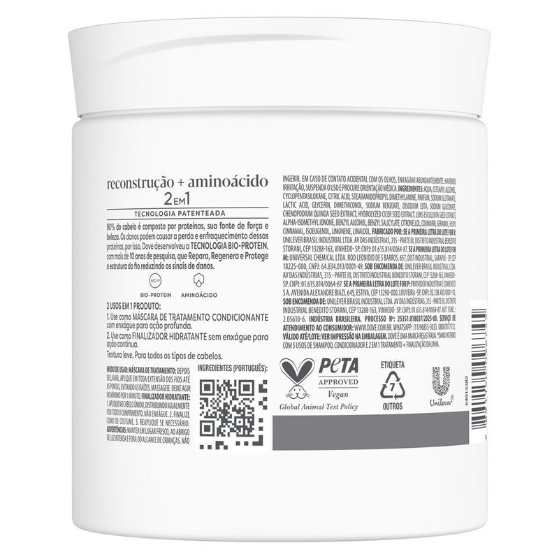 Mascara-de-Tratamento---Finalizador-2-em-1-DOVE-Reconstrucao---Queratina-500-g