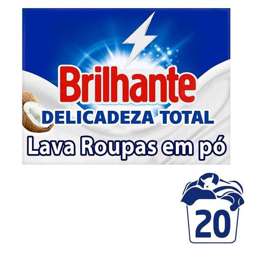 Lava Roupas Em Po Brilhante Higiene Delicadeza Total 1,6kg
