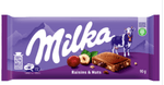 CHOCOLATE--POLONES--MILKA---RAISINS---NUTS--90G