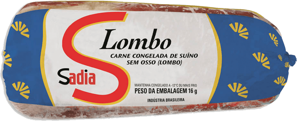 Lombo Suíno Congelado Sem Osso Sadia 1Kg