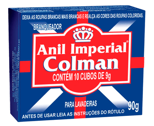 Branqueador Anil Imperial Colman com 10 cubos de 9g cada
