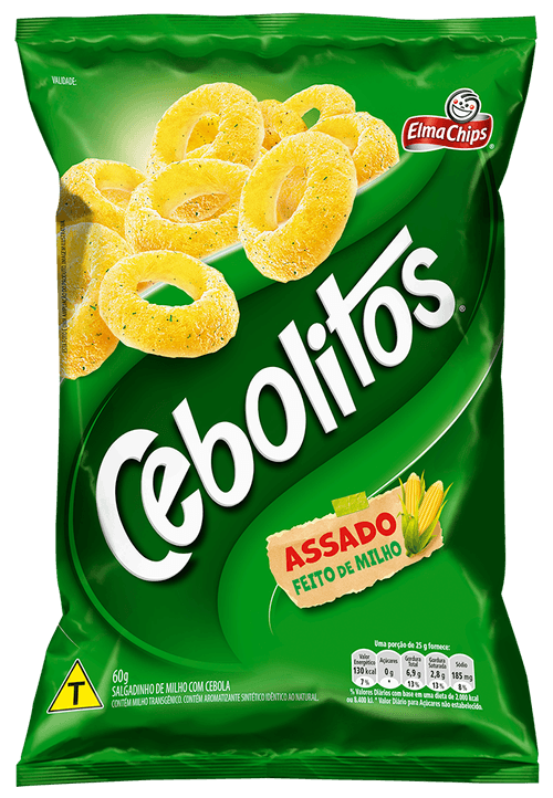 Salgadinho de Milho com Cebola Elma Chips Cebolitos Pacote 60g