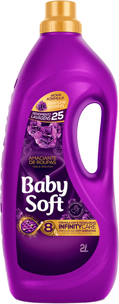 Amaciante De Roupa Diluído Toque Sedutor Baby Soft Frasco 2l