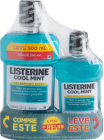 Kit-Enxaguante-Bucal-Antisseptico-Hortela-Listerine-Cool-Mint-Leve-500ml-Pague-350ml