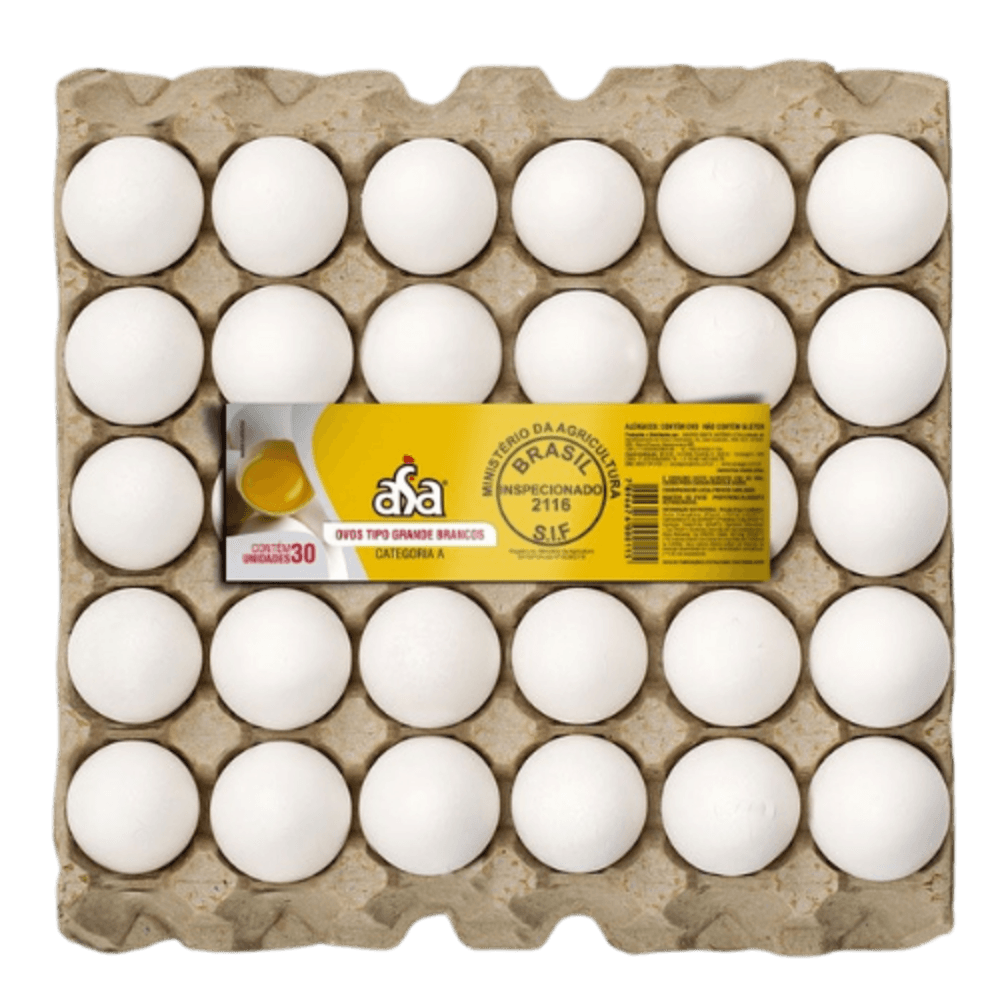 Ovo de Galinha Asa Branco com 30 Unidades