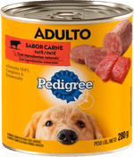 Alimento-Completo-e-Balanceado-Pate-para-Caes-Adultos-Carne-Pedigree-Lata-280g