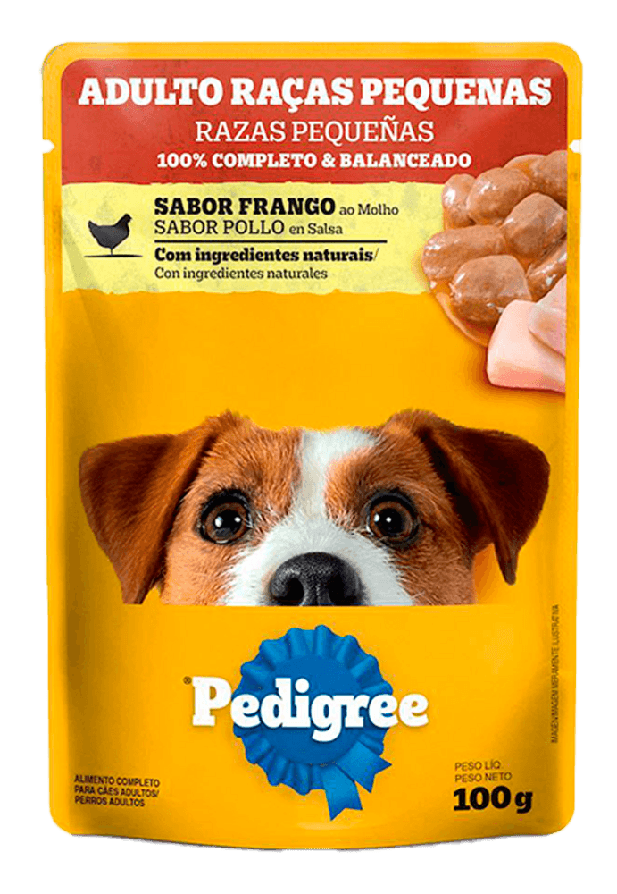 Alimento-Completo-e-Balanceado-para-Caes-Adultos-Racas-Pequenas-Cordeiro-ao-Molho-Pedigree-Sache-100g