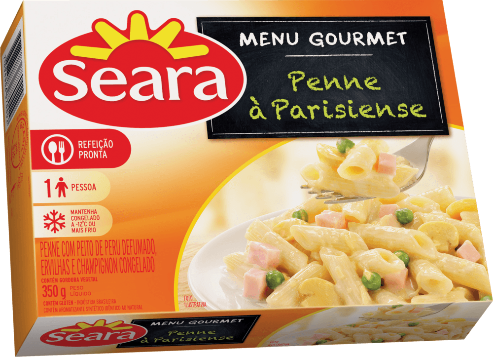 Penne à Parisiense Seara Menu Gourmet Caixa 350g