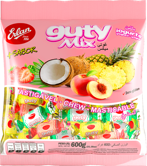 Bala Mastigável Guty Mix Erlan 600g