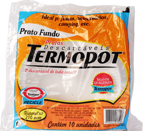 PRATO DESC TERMOPOT 21CM FDO 10UN-PC