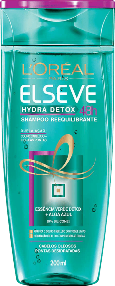 Shampoo Elseve Hydra Detox Reequilibrante 200 ml