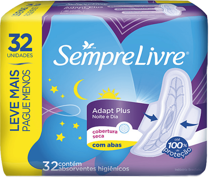 Absorvente-com-Abas-Seca-Sempre-Livre-Conforto-Noturno-Pacote-32-Unidades-Leve-Mais-Pague-Menos