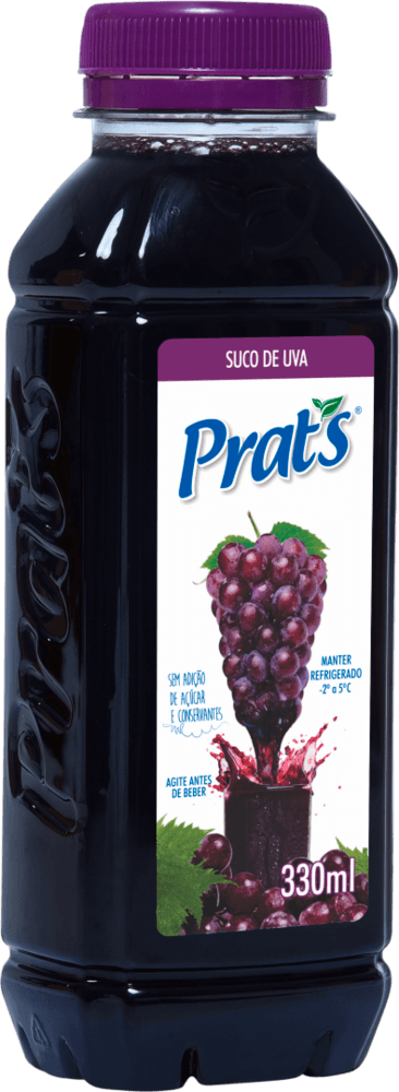 Suco de Uva sem Adição de Açúcar Prat's Garrafa 330ml
