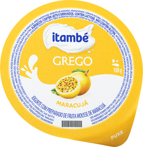 Iogurte Integral Grego com Preparado de Fruta Mousse de Maracujá Itambé Pote 100g