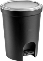 Lixeira-Plastica-Sanremo-com-Pedal-Redonda-Preta-135L