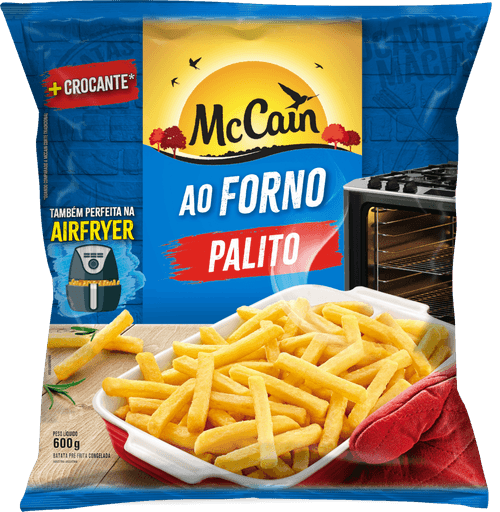 Batata Pré-Frita Palito Congelada McCain ao Forno Pacote 600g