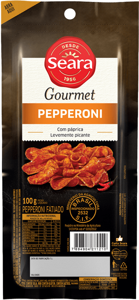 Encontraproduto.com.br - Pepperoni Fatiado Seara Gourmet 100g