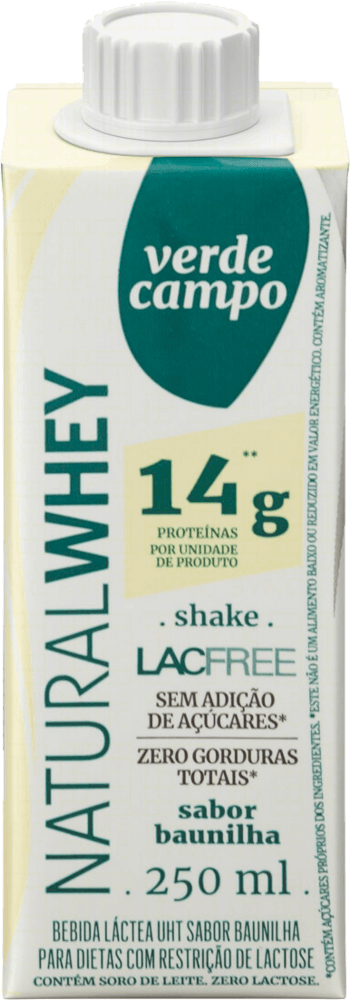 Bebida-Lactea-UHT-14g-Proteinas-Baunilha-Zero-Lactose-para-Dietas-com-Restricao-de-Lactose-sem-Adicao-de-Acucar-Verde-Campo-Natural-Whey-Caixa-250ml