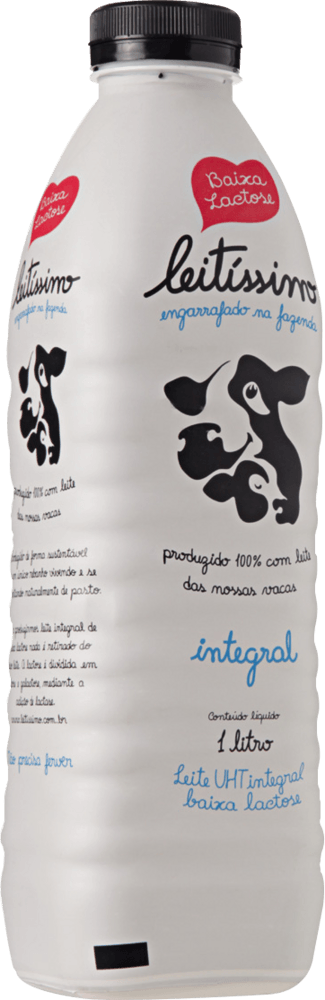 Leite UHT Integral Zero Lactose para Dietas com Restrição de Lactose Leitíssimo Garrafa 1l
