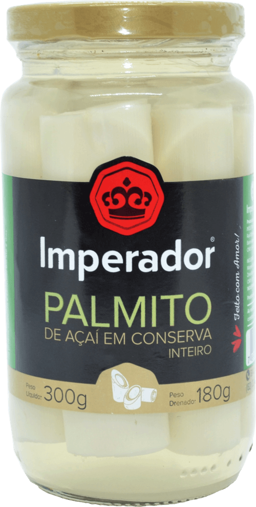 Palmito Imperador Inteiro Vidro 180g