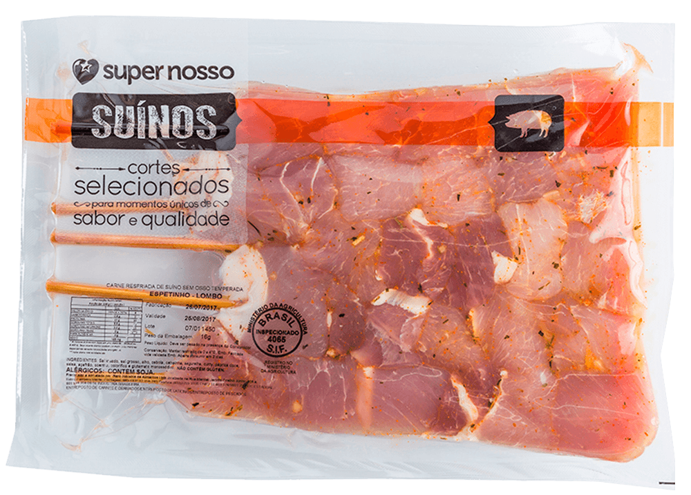 Espetinho Suíno Super Nosso Temperado Resfriado 400g