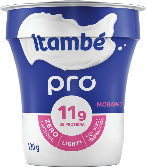 Iogurte Parcialmente Desnatado Morango Light Zero Lactose Itambé Pro Copo 120g