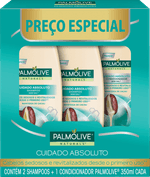 Kit-2-Shampoos---1-Condicionador-Palmolive-Naturals-Cuidado-Absoluto-350ml-Cada-Preco-Especial