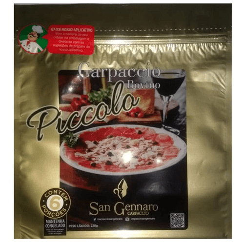 Carpaccio Bovino San Genaro Congelado Pacote 220g