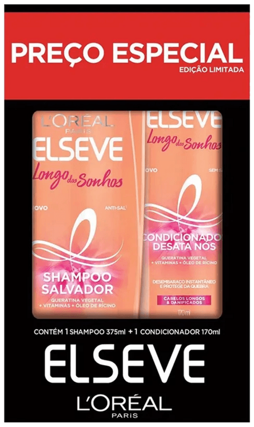Kit Shampoo 375ml + Condicionador 170ml Loréal Paris Elseve Hydra-detox