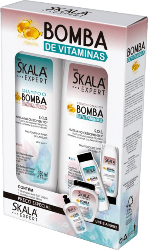 Kit Skala Shampoo+condicionador 325ml Bomba De Vitamina