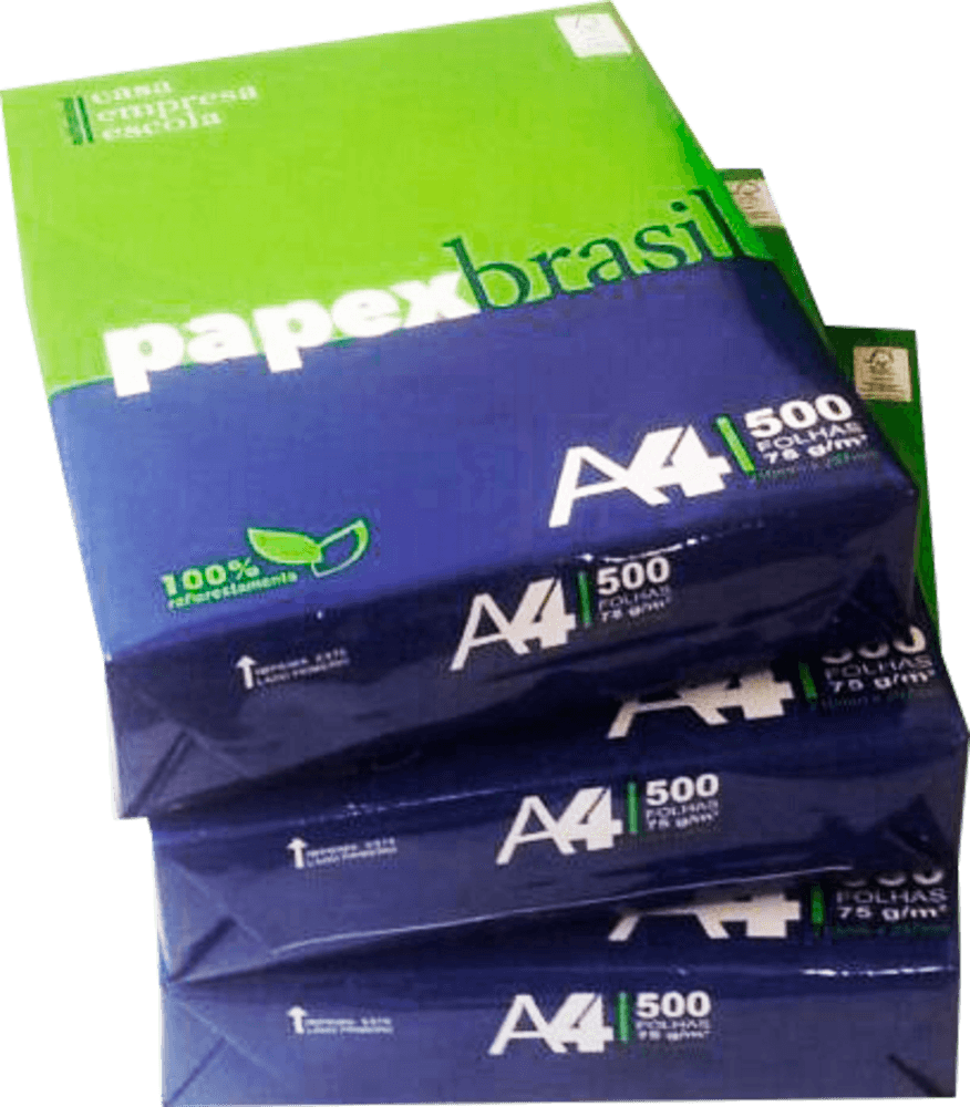 Folha de Papel A4 Papex Brasil Pacote com 500 Folhas